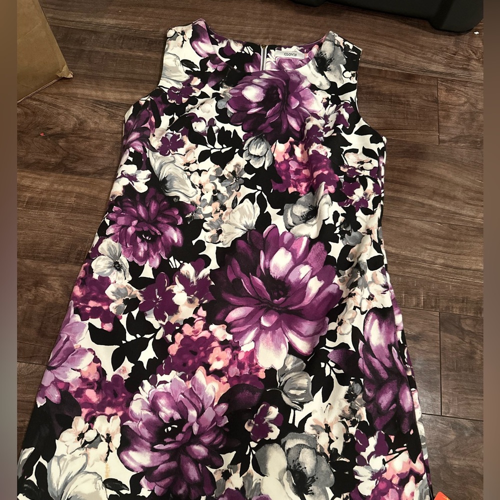 Purple and Black Sleeveless Midi Sundress for Weddings